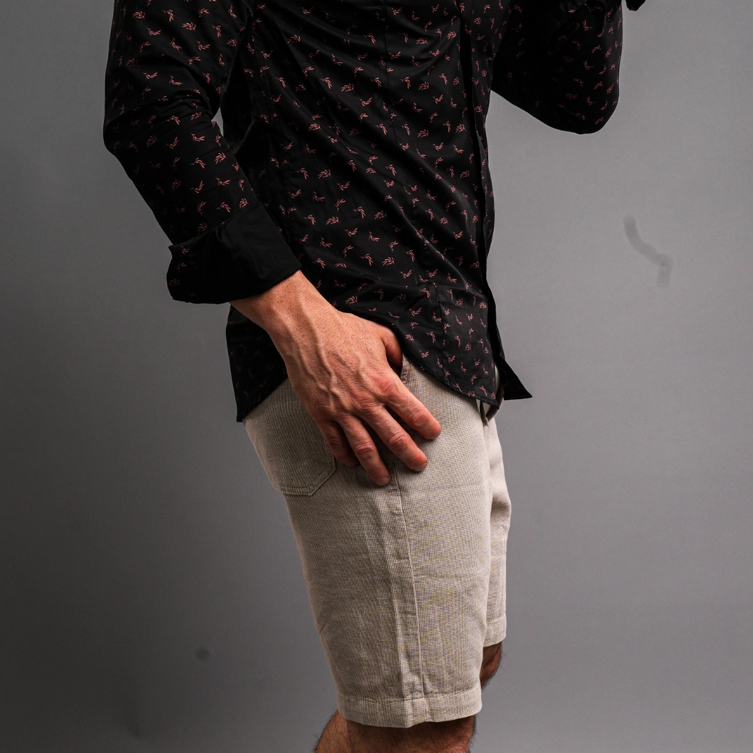 CAMISA ALGODÃO FIO 50 CASUAL Preta - Imagem 2