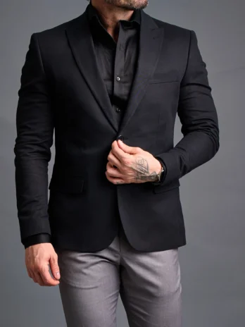 BLAZER ALGODÃO C_ ELASTANO Preto 03050010