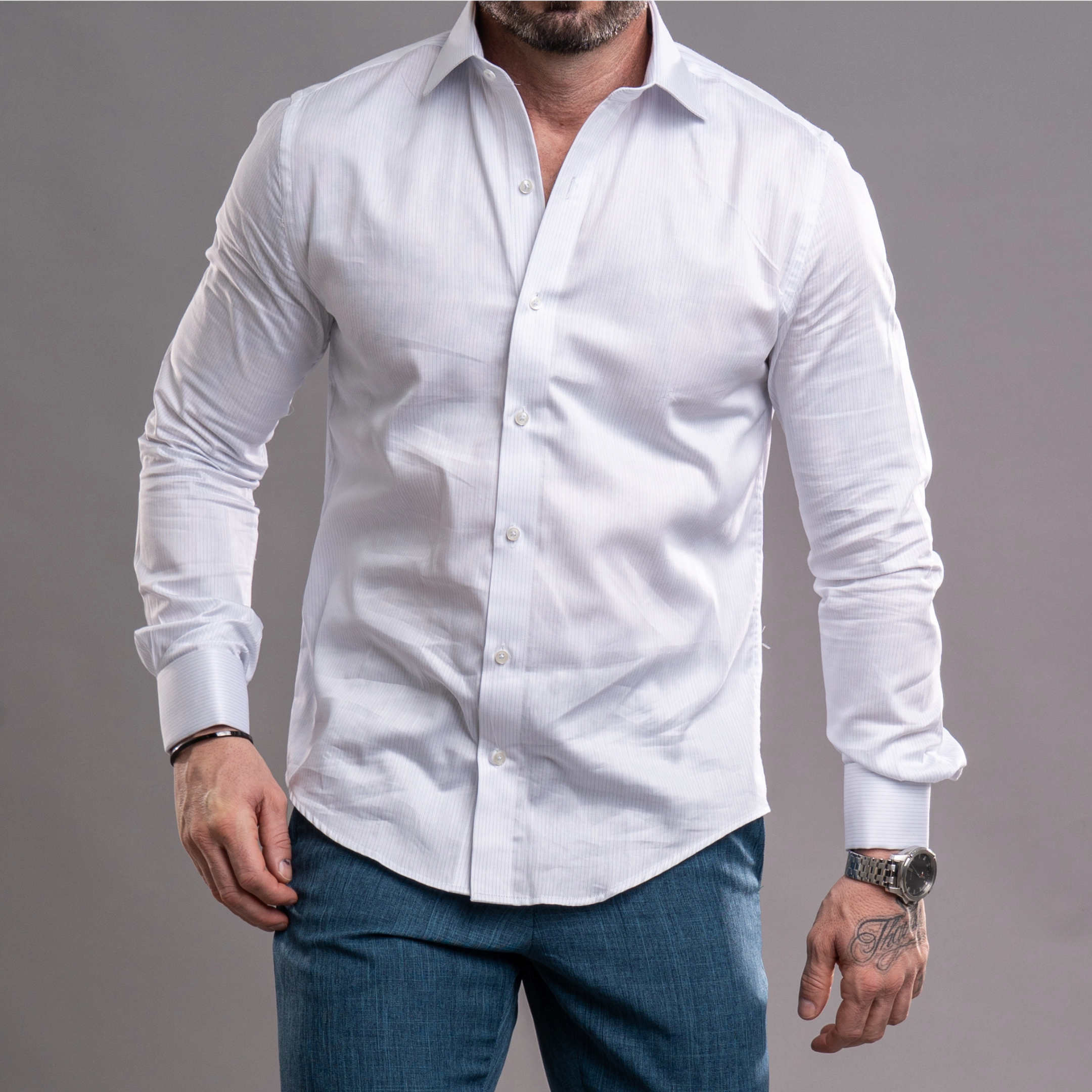 CAMISA PUNHO DUPLO ALFAIATE Branca