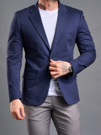BLAZER ALGODÃO C_ ELASTANO Azul Marinho 03050020