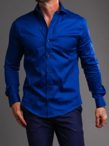 CAMISA VISTA ALFAIATE COR AZUL ROYAL Ref 05309022