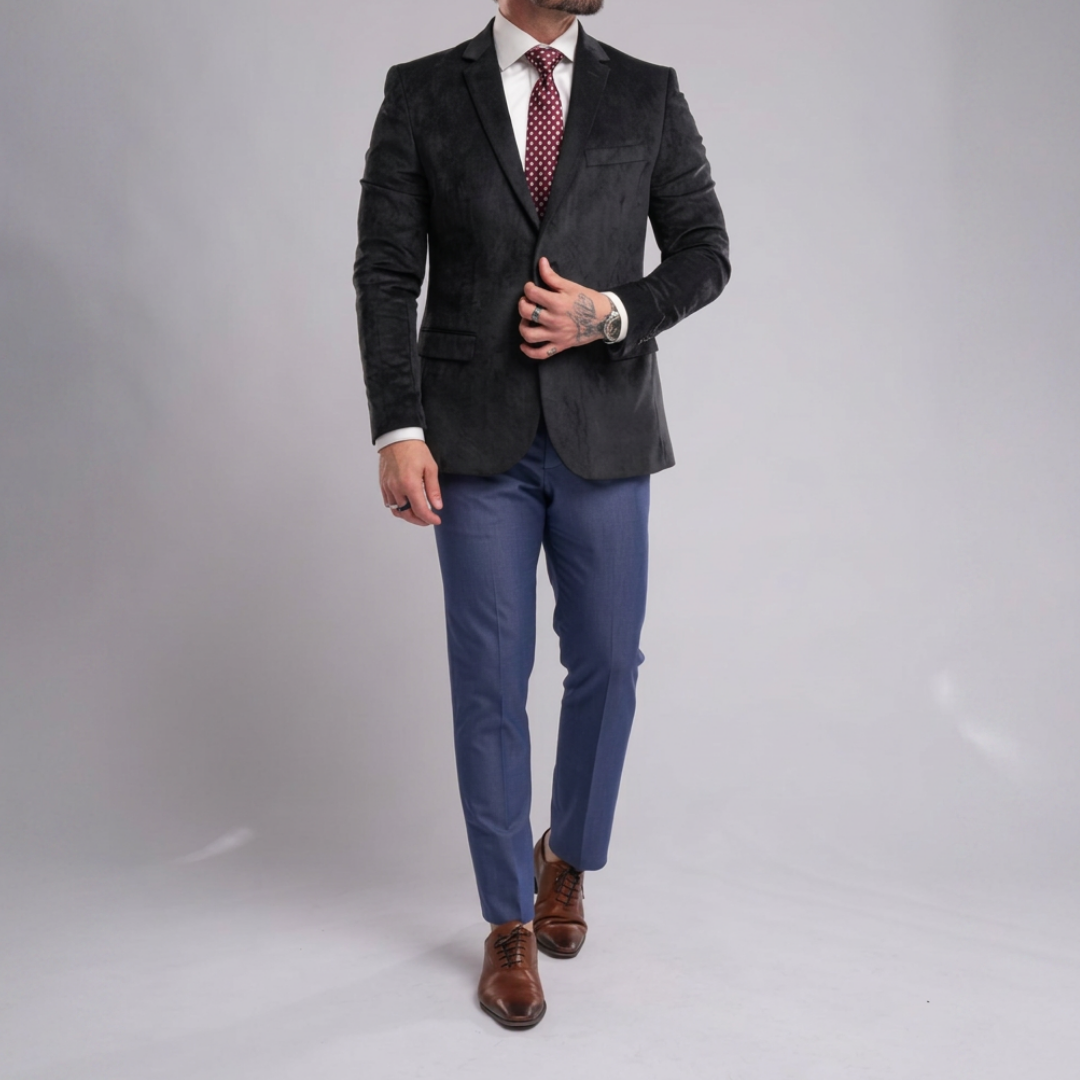 BLAZER VELUDO Azul Navy